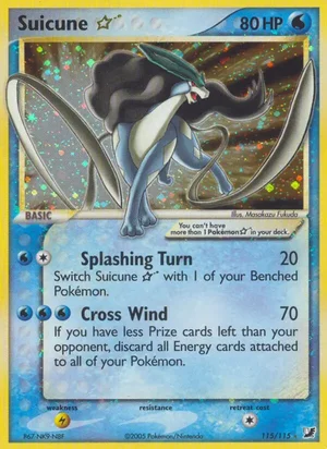 Suicune Gold Star card, EX Unseen Forces