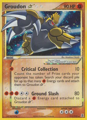 Groudon Gold Star card, EX Delta Species