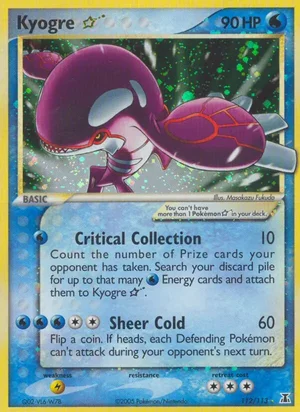 Kyogre Gold Star card, EX Delta Species