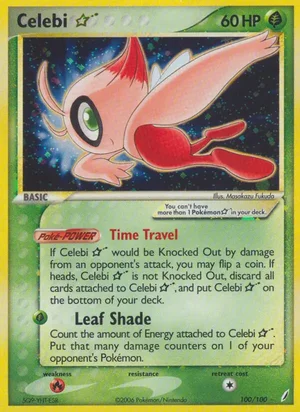 Celebi Gold Star card, EX Crystal Guardians