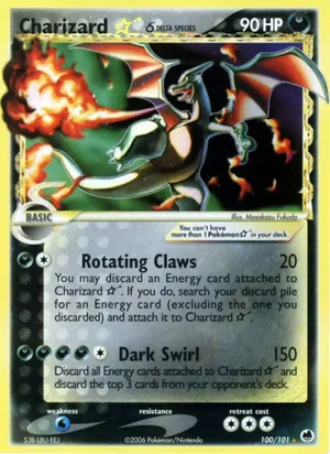 Charizard Gold Star δ card, EX Dragon Frontiers