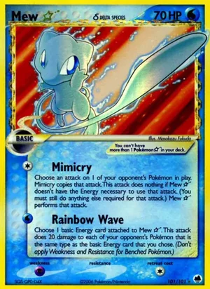 Mew Gold Star δ card, EX Dragon Frontiers