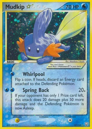 Mudkip Gold Star card, EX Team Rocket Returns