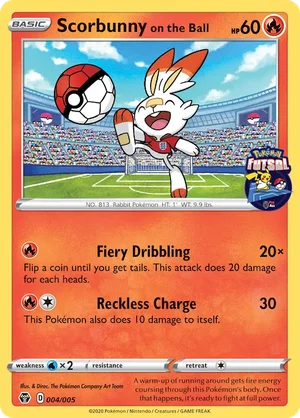 Scorbunny on the Ball &mdash; Pokémon Futsal 4