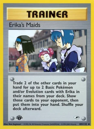 Erika's Maids 109/132 Uncommon, Gym Heroes Pokémon TCG card