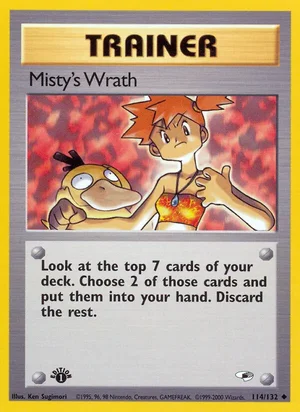 Misty's Wrath 114/132 Uncommon, Gym Heroes Pokémon TCG card