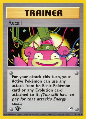 Recall 116/132 Uncommon, Gym Heroes Pokémon TCG card
