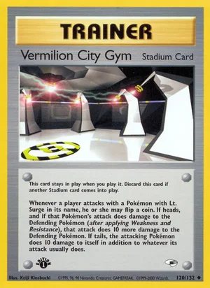 Vermilion City Gym 120/132 Uncommon, Gym Heroes Pokémon TCG card