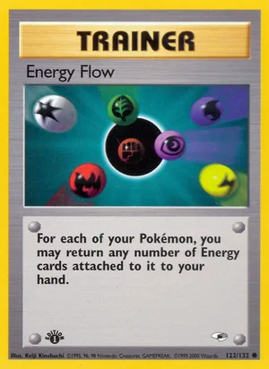 Energy Flow 122/132 Common, Gym Heroes Pokémon TCG card