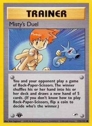 Misty's Duel 123/132 Common, Gym Heroes Pokémon TCG card