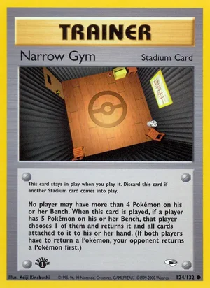 Narrow Gym 124/132 Common, Gym Heroes Pokémon TCG card