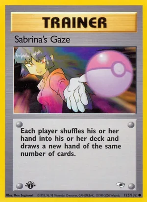 Sabrina's Gaze 125/132 Common, Gym Heroes Pokémon TCG card