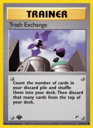 Trash Exchange 126/132 Common, Gym Heroes Pokémon TCG card