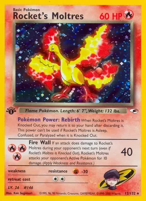 Rocket's Moltres 012/132 Holo Rare