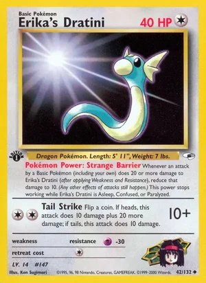 Erika's Dratini 042/132 Uncommon, Gym Heroes Pokémon TCG card