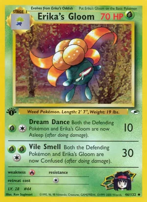 Erika's Gloom (46) 046/132 Uncommon, Gym Heroes Pokémon TCG card