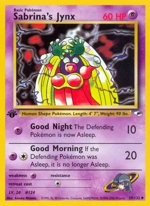 Sabrina's Jynx 059/132 Uncommon, Gym Heroes Pokémon TCG card