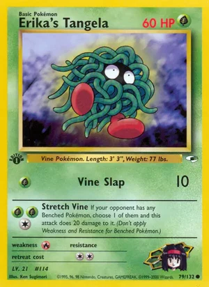 Erika's Tangela 079/132 Common, Gym Heroes Pokémon TCG card