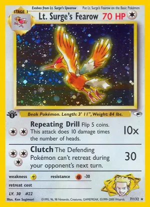 Lt. Surge's Fearow 007/132 Holo Rare