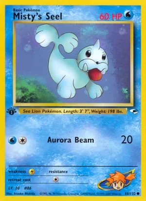 Misty's Seel 088/132 Common, Gym Heroes Pokémon TCG card