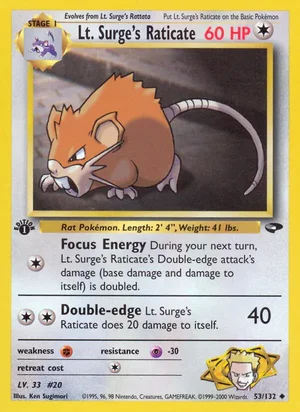 Lt. Surge's Raticate 53/132