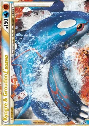 Kyogre & Groudon LEGEND (top half) 87/90 HS Undaunted