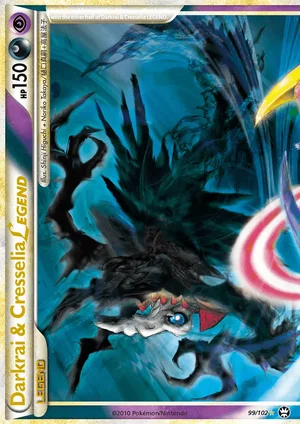 Darkrai & Cresselia LEGEND (top half) — HS Triumphant #99