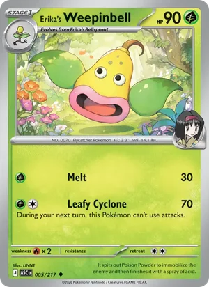 Erika's Weepinbell 005/217 Uncommon, Ascended Heroes Pokémon TCG card