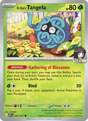 Erika's Tangela 007/217 Common, Ascended Heroes Pokémon TCG card
