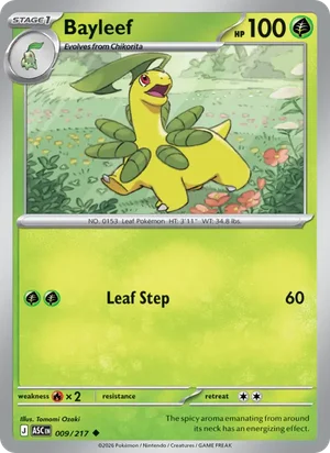 Bayleef 009/217 Uncommon, Ascended Heroes Pokémon TCG card