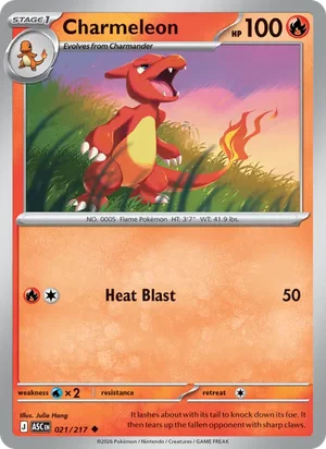 Charmeleon 021/217 Uncommon, Ascended Heroes Pokémon TCG card