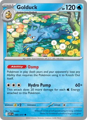 Golduck 040/217 Uncommon, Ascended Heroes Pokémon TCG card