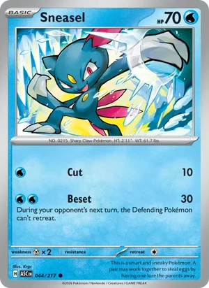 Sneasel 044/217 Common, Ascended Heroes Pokémon TCG card