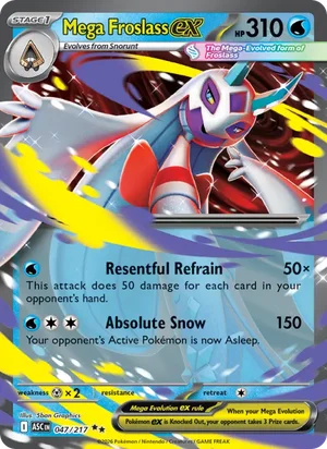 Mega Froslass ex 047/217 Double Rare, Ascended Heroes Pokémon TCG card