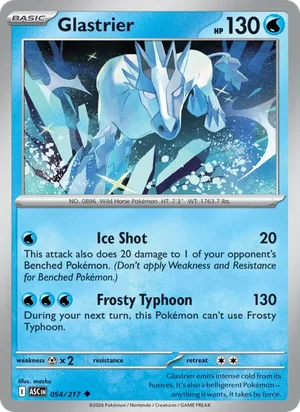 Glastrier 054/217 Uncommon, Ascended Heroes Pokémon TCG card