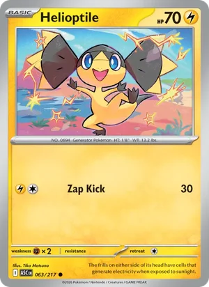 Helioptile 063/217 Common, Ascended Heroes Pokémon TCG card