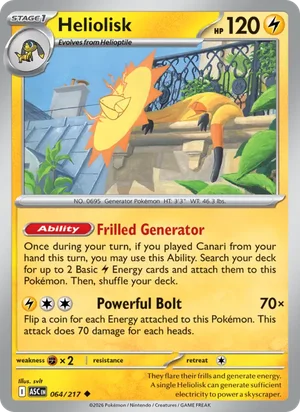 Heliolisk 064/217 Uncommon, Ascended Heroes Pokémon TCG card