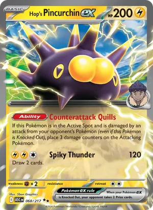 Hop's Pincurchin ex 068/217 Double Rare, Ascended Heroes Pokémon TCG card