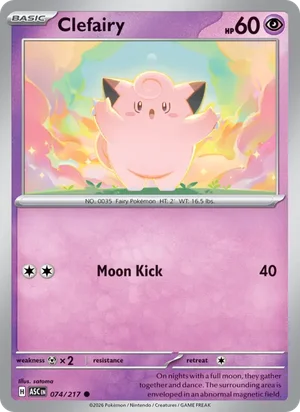 Clefairy 074/217 Common, Ascended Heroes Pokémon TCG card