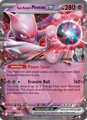 Team Rocket's Mewtwo ex 079/217 Double Rare, Ascended Heroes Pokémon TCG card