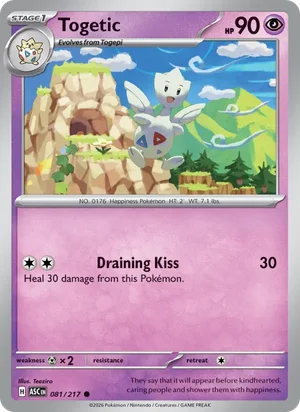 Togetic 081/217 Common, Ascended Heroes Pokémon TCG card