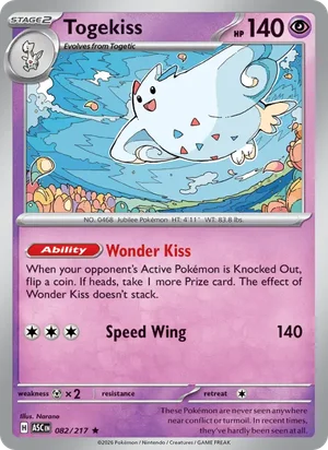 Togekiss 082/217 Rare, Ascended Heroes Pokémon TCG card