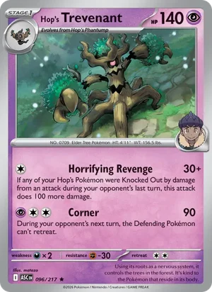 Hop's Trevenant 096/217 Rare, Ascended Heroes Pokémon TCG card
