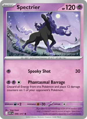 Spectrier 098/217 Rare, Ascended Heroes Pokémon TCG card