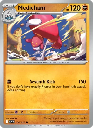 Medicham 104/217 Common, Ascended Heroes Pokémon TCG card