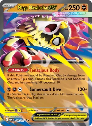Mega Hawlucha ex 116/217 Double Rare, Ascended Heroes Pokémon TCG card
