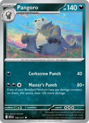 Pangoro 140/217 Uncommon, Ascended Heroes Pokémon TCG card