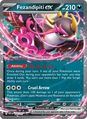 Fezandipiti ex 142/217 Double Rare, Ascended Heroes Pokémon TCG card