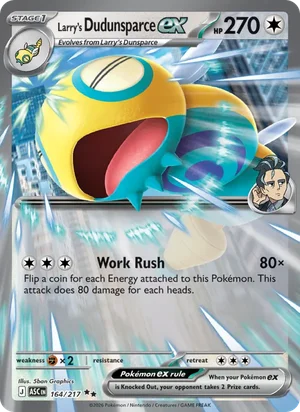Larry's Dudunsparce ex 164/217 Double Rare, Ascended Heroes Pokémon TCG card