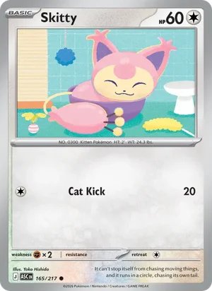 Skitty 165/217 Common, Ascended Heroes Pokémon TCG card